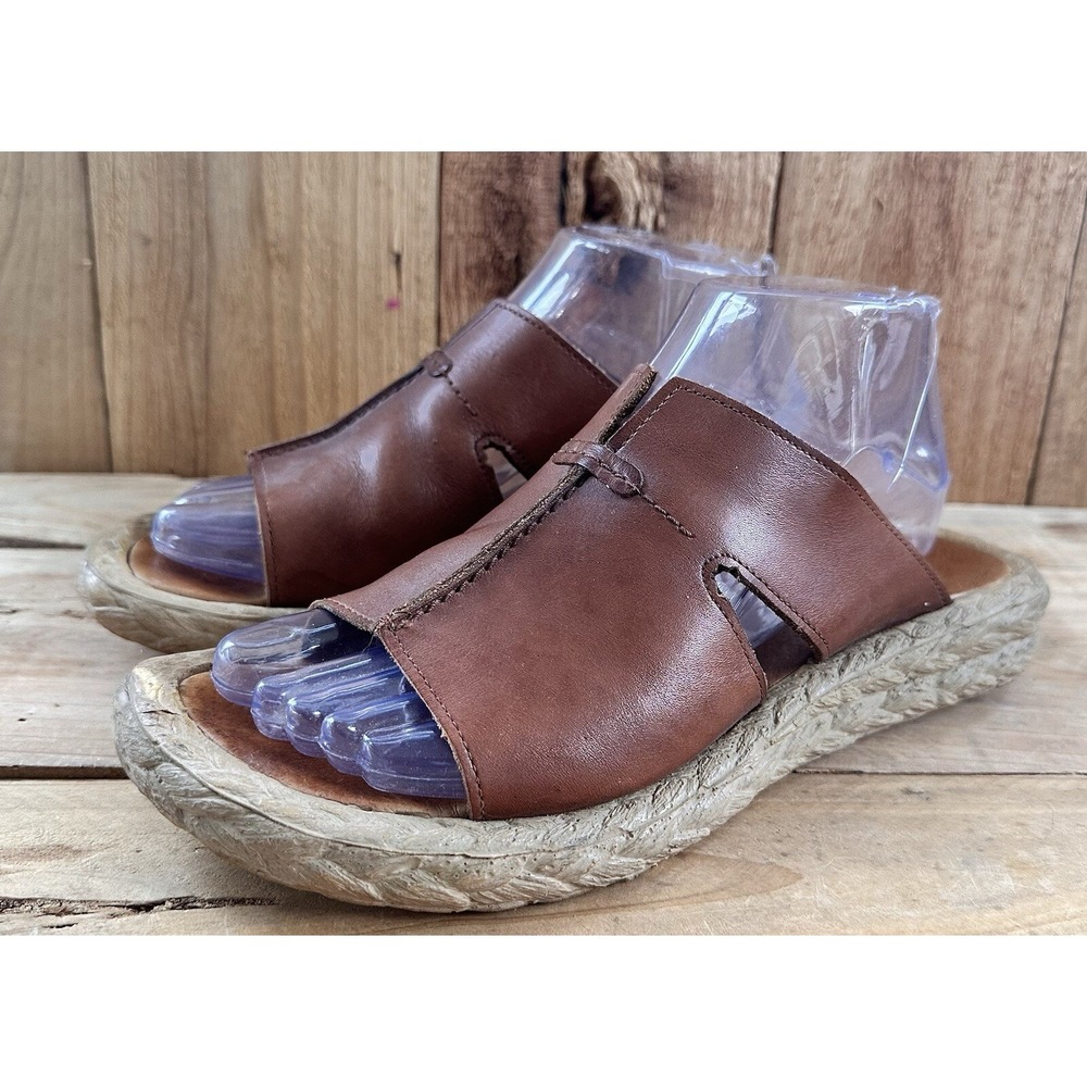 Rylko Leather Summer Sandals Slides Women’s EU 38 US 7.5 Comfort Neutral Brown